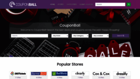 What Couponball.com website looked like in 2020 (3 years ago)