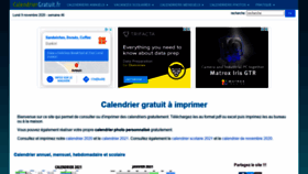 What Calendriergratuit.fr website looked like in 2020 (3 years ago)