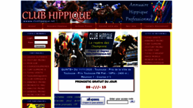 What Clubhippique.net website looked like in 2020 (3 years ago)
