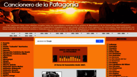 What Cancionerodelapatagonia.cl website looked like in 2020 (3 years ago)
