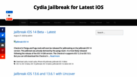 What Cydiajailbreak.info website looked like in 2020 (3 years ago)