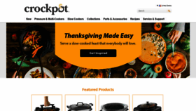 What Crock-pot.com website looked like in 2020 (3 years ago)