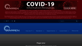 What Cityofwarren.org website looked like in 2020 (3 years ago)