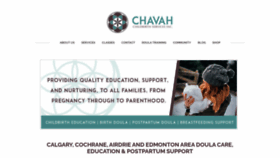 What Chavahchildbirthservices.com website looked like in 2020 (3 years ago)