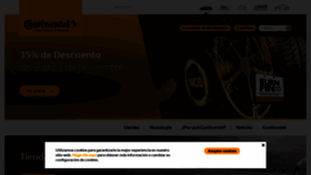 What Continentaltire.com.mx website looked like in 2020 (3 years ago)