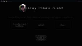 What Cprimozic.net website looked like in 2020 (3 years ago)