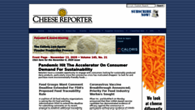 What Cheesereporter.com website looked like in 2020 (3 years ago)
