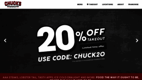 What Chucksroadhouse.com website looked like in 2020 (3 years ago)