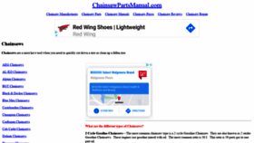 What Chainsawpartsmanual.com website looked like in 2020 (3 years ago)