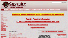 What Coventryschools.net website looked like in 2020 (3 years ago)