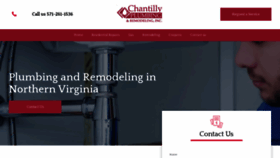 What Chantillyplumbing.com website looked like in 2020 (3 years ago)