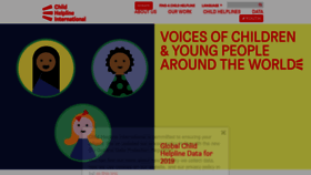 What Childhelplineinternational.org website looked like in 2020 (3 years ago)