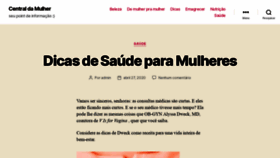 What Centralmulher.com.br website looked like in 2020 (3 years ago)