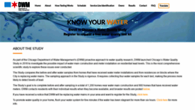 What Chicagowaterquality.org website looked like in 2020 (3 years ago)