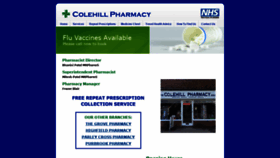 What Colehillpharmacy.co.uk website looked like in 2020 (3 years ago)
