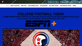 What Collegefootballtoday.org website looked like in 2020 (3 years ago)