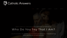 What Catholicanswersconference.com website looked like in 2020 (3 years ago)