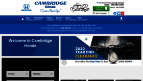 What Cambridgehonda.com website looked like in 2020 (3 years ago)