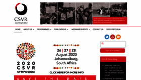 What Csvr.org.za website looked like in 2020 (3 years ago)