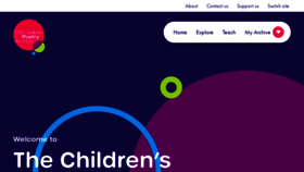 What Childrenspoetryarchive.org website looked like in 2020 (5 years ago)