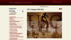 What Catalogue.usc.edu website looked like in 2020 (3 years ago)