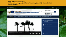 What Cca.hawaii.gov website looked like in 2020 (3 years ago)