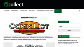 What Comiclist.com website looked like in 2020 (3 years ago)