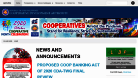 What Cda.gov.ph website looked like in 2020 (3 years ago)