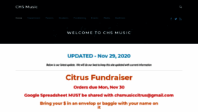 What Chsmusic.ca website looked like in 2020 (3 years ago)