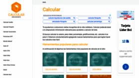 What Calcular.cl website looked like in 2020 (3 years ago)