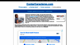 What Contarcaracteres.com website looked like in 2020 (3 years ago)