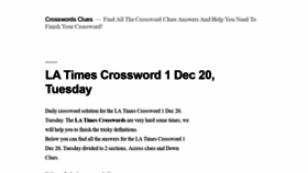 What Crosswordsclue.com website looked like in 2020 (3 years ago)