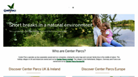 What Centerparcs.com website looked like in 2020 (3 years ago)