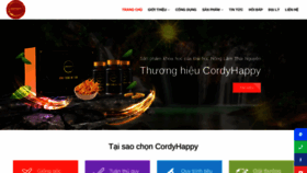 What Cordyhappy.vn website looked like in 2020 (3 years ago)