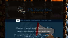 What Citysewingroom.com website looked like in 2020 (3 years ago)