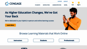 What Cengage.com website looked like in 2020 (3 years ago)