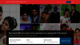 What Christianmatrimony.com website looked like in 2020 (3 years ago)