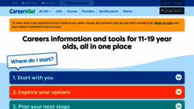 What Careerpilot.org.uk website looked like in 2020 (3 years ago)