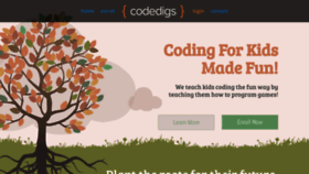 What Codedigs.com website looked like in 2020 (3 years ago)