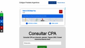 What Codigopostal.com.ar website looked like in 2020 (3 years ago)