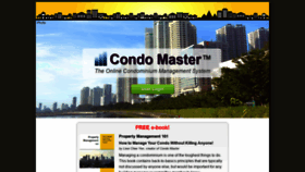 What Condo-master.com website looked like in 2020 (3 years ago)