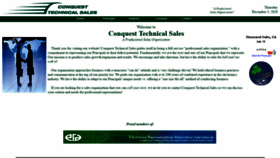 What Conquesttechnicalsales.com website looked like in 2020 (3 years ago)