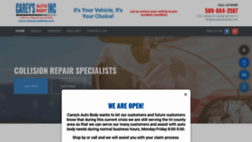 What Careysautobody.com website looked like in 2020 (3 years ago)