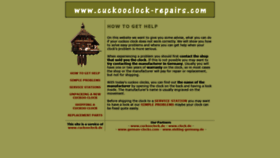 What Cuckooclock-repairs.com website looked like in 2020 (3 years ago)