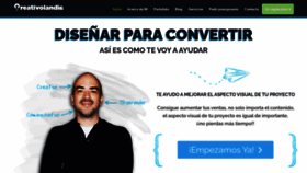 What Creativolandia.com website looked like in 2020 (3 years ago)