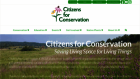 What Citizensforconservation.org website looked like in 2020 (3 years ago)