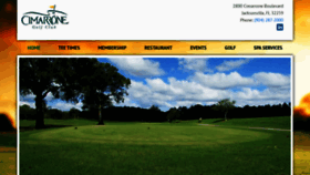 What Cimarronegolf.com website looked like in 2020 (4 years ago)