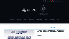 What Cepa.gob.sv website looked like in 2020 (3 years ago)