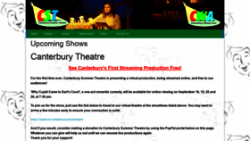 What Canterburytheatre.org website looked like in 2020 (3 years ago)