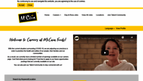What Careers.mccain.com website looked like in 2020 (3 years ago)